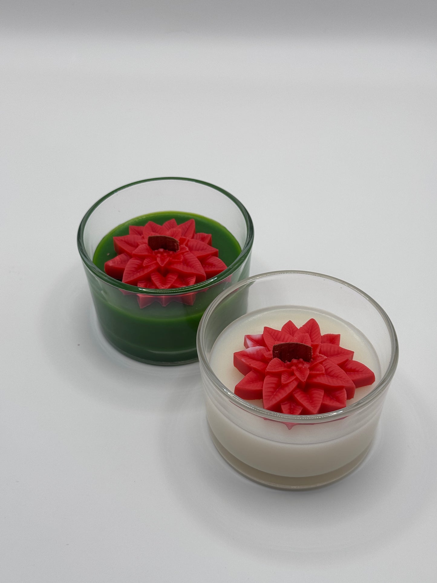 Christmas Flower Candle Set of 2