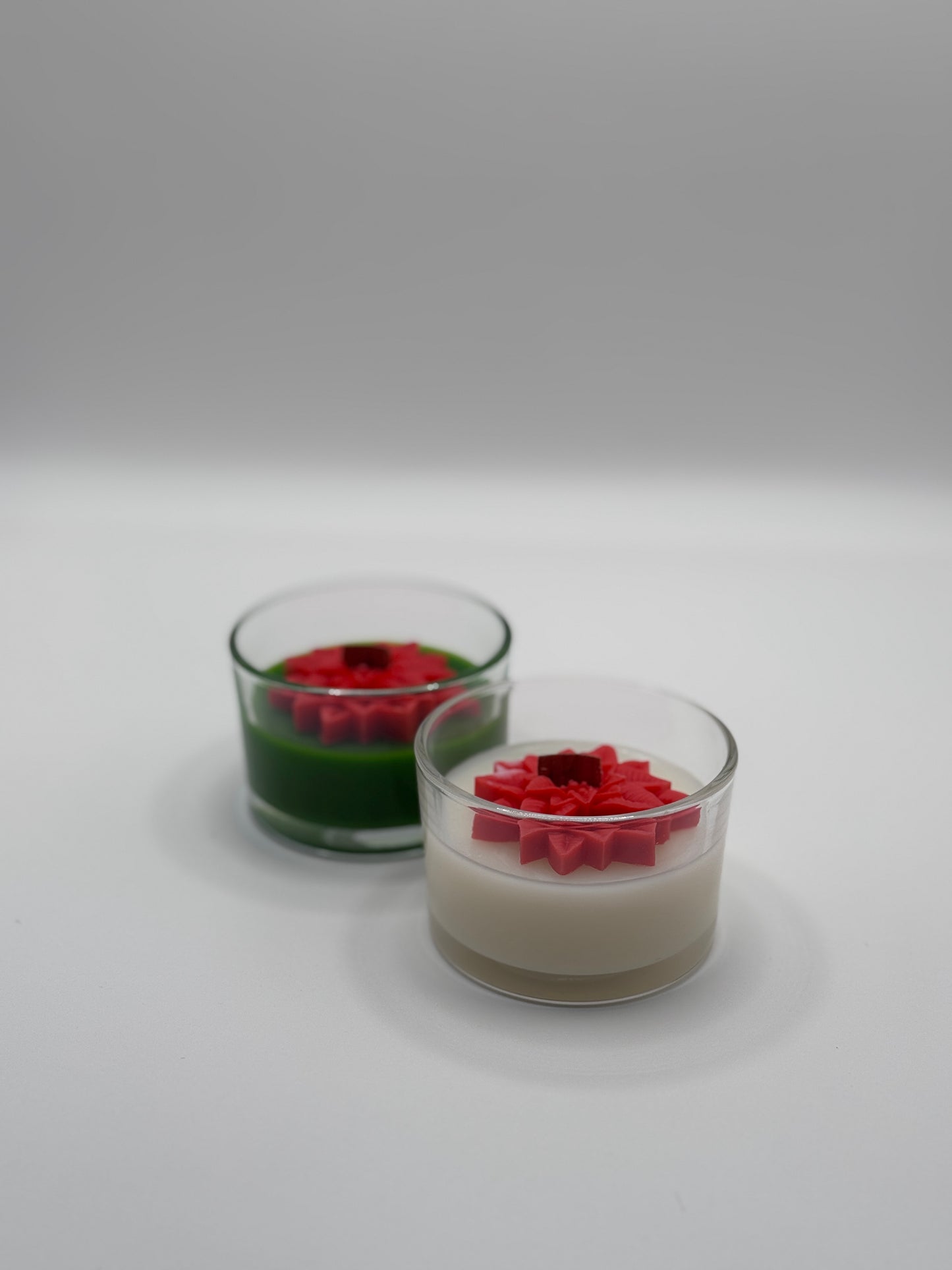 Christmas Flower Candle Set of 2