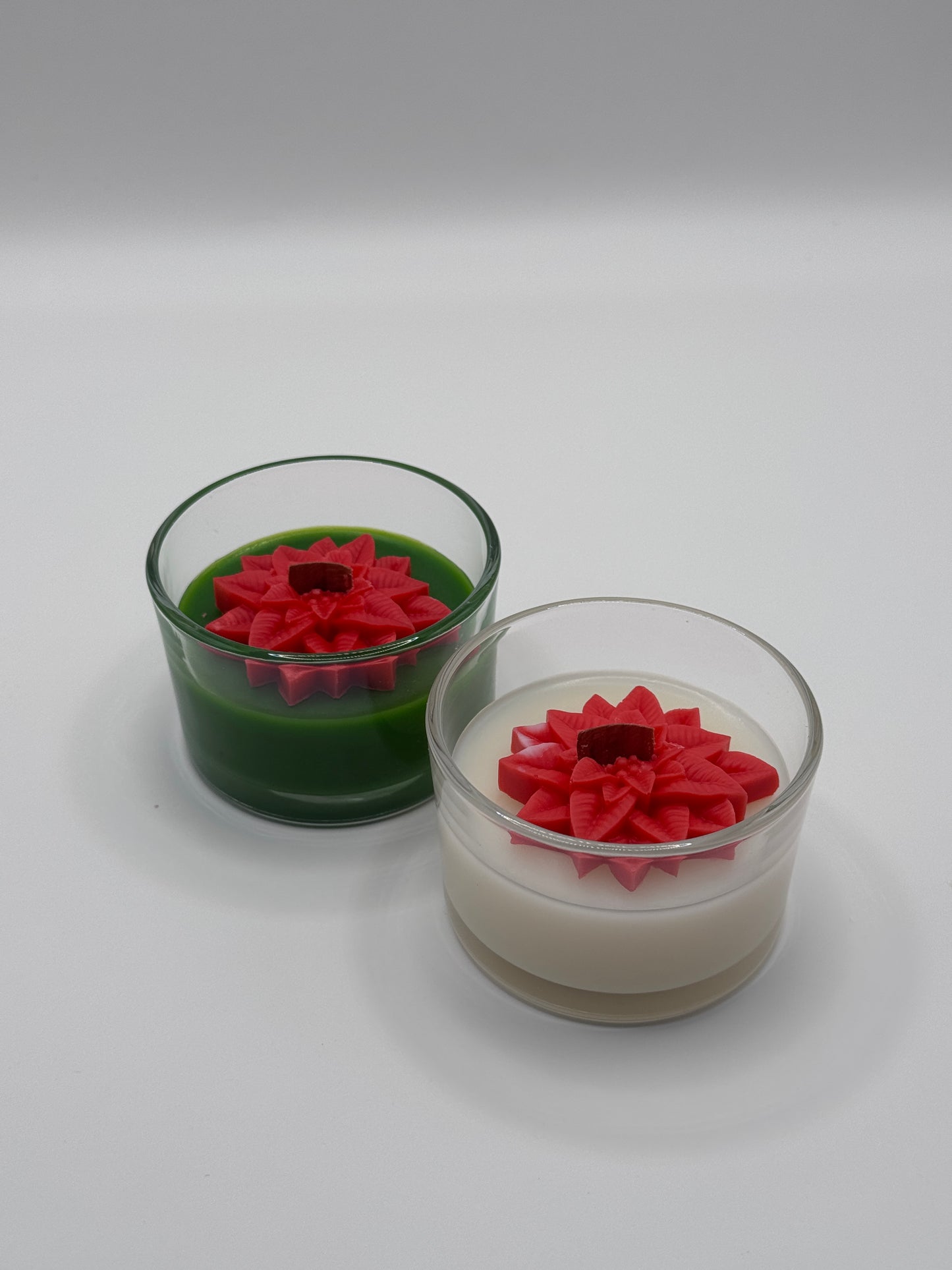 Christmas Flower Candle Set of 2